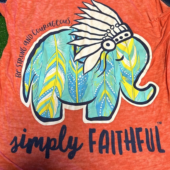 Simply Faithful be strong and courageous women’s small shirt! - Picture 3 of 4